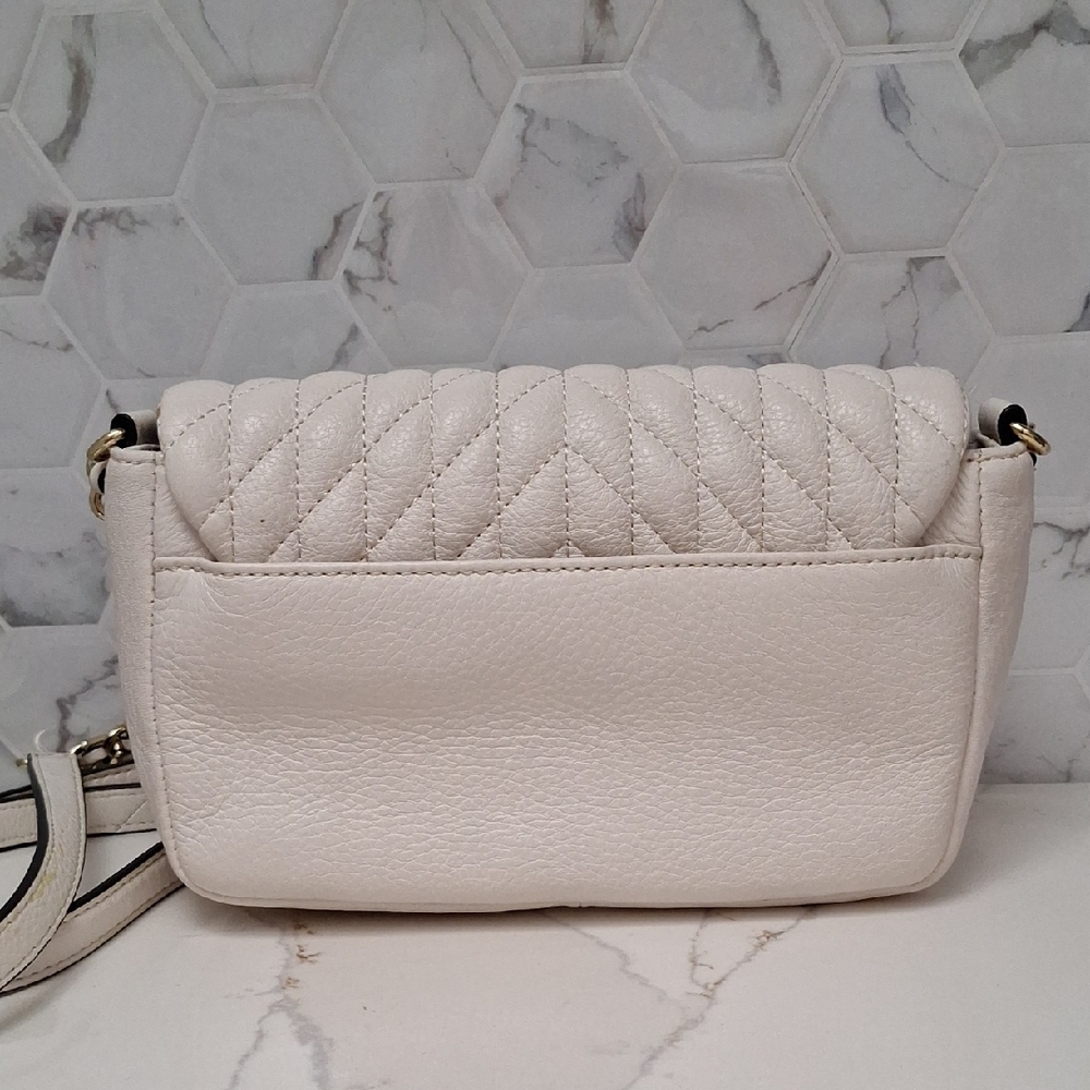 Karl Lagerfeld Paris Agyness Quilted Leather Crossbody Bag Purse - Picture 5 of 16
